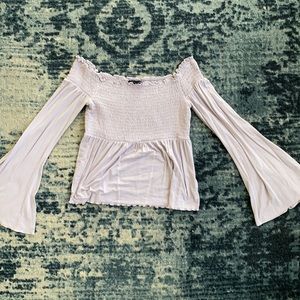 Lavender Off the Shoulder Flowy Top